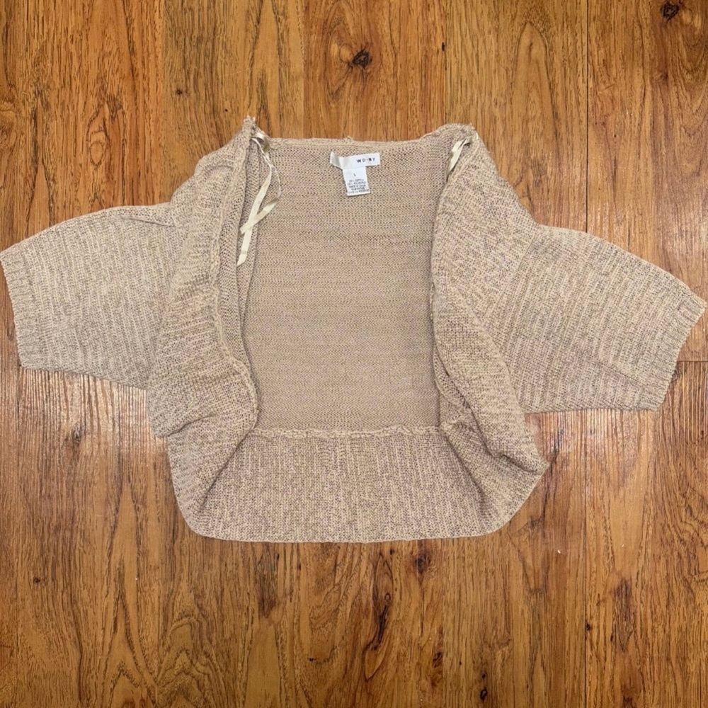 Brown, WD-NY, Short Sleeve, Cotton, Blouse, Size Large